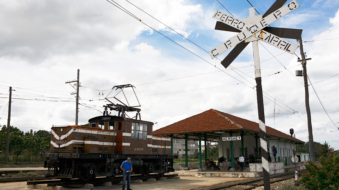 Train station in Hershey, Matanzas, Cuba, Joanna Lumley's documentary film