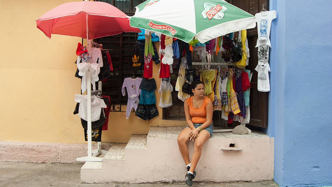 Improvised shop in the streets of Santigo de Cuba