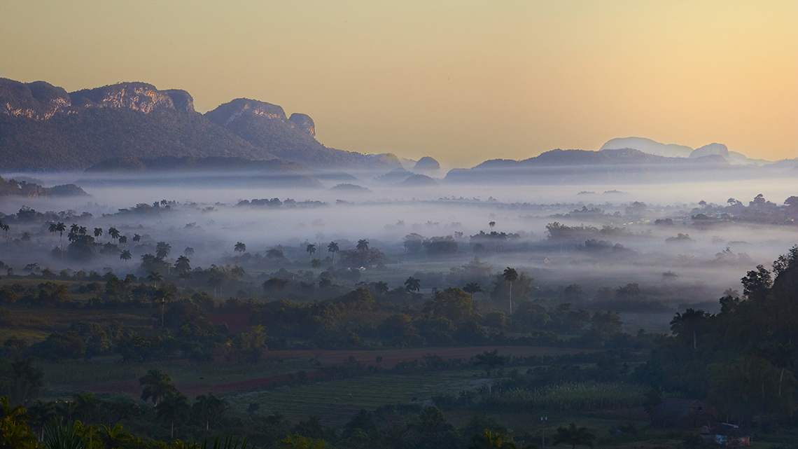 Beautiful morning in Vinales Valley wild cuba