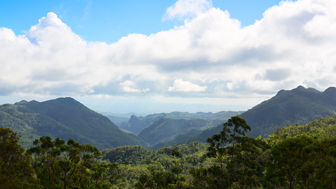 Mountains of Escambray between Cienfuegos and Trinidad