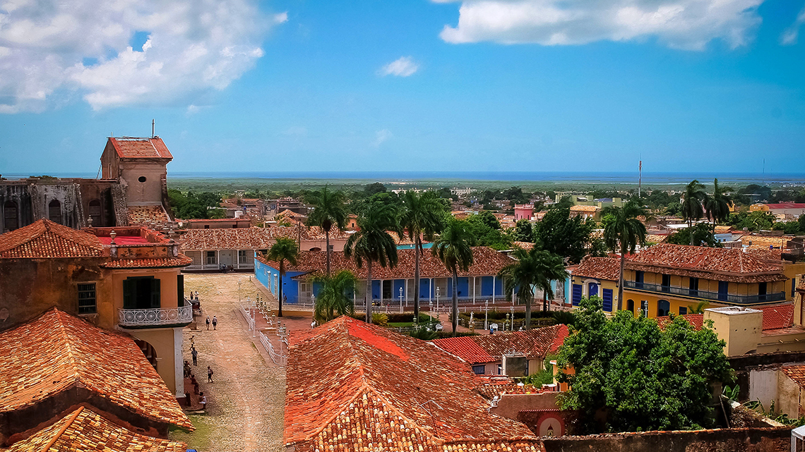 Plaza Mayor in Trinidad, Cuba. A very well conserved old colonial village