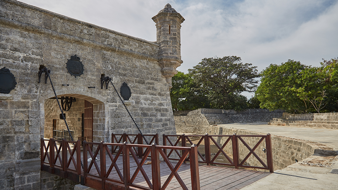 Draw bridge of Atares Castle in Old Havana