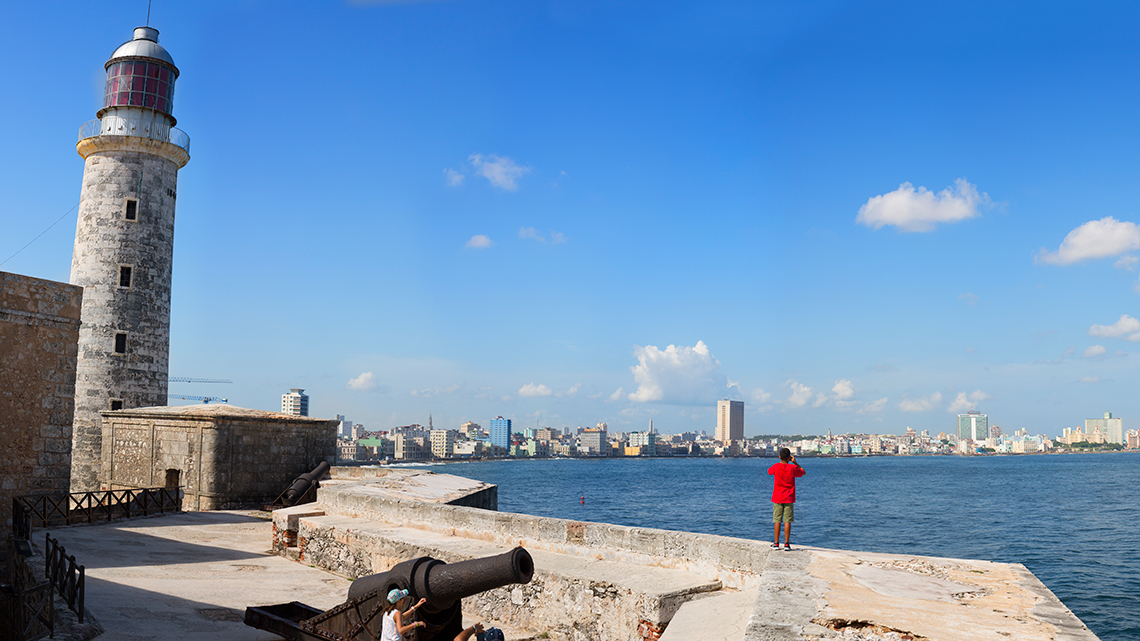 The view over Havana Bay from El Morro Castle and La Cabana