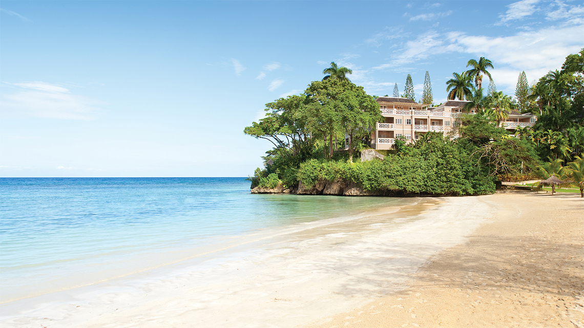 Lovely view of the beach at the Couples Sans Souci Resort